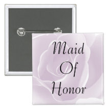 Delicate Rose Fresh Maid Of Honour Button