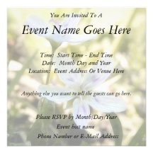 Delicate Spring Beauty Flowers Invite