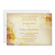 Delicate spring colours swirl wedding invitation