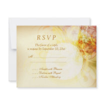 Delicate spring colours swirl wedding RSVP card Personalised Invites