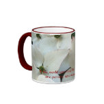 Delicate White Floral Mug