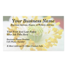 Delicate White Poppy Business Card Template