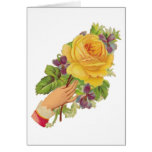 Delicate Yellow Rose 2 Customizable Cards