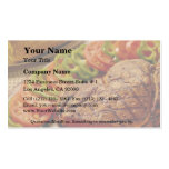Delicious Beef roast with corn Business Cards