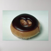 Delicious Chocolate-covered doughnut Print