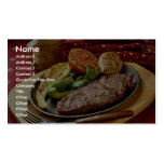 Delicious Deviled beef steak Business Card Template