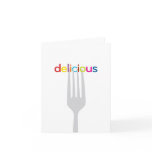 delicious Fork, note card