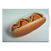 Delicious Hot dog Greeting Cards