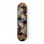 Delicious Meat balls, sliced turkey breast and chi skateboards