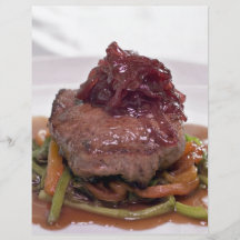 Delicious meat filet presentation flyers