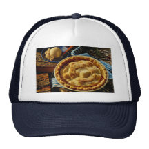 Delicious Peach pie, vanilla ice cream Trucker Hat