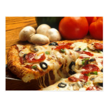 Delicious Pizza Postcard