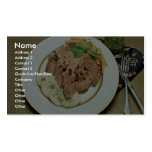 Delicious Roast beef with potatoes Business Cards