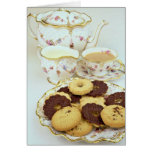 Delicious Tea and biscuits with 'posh' china cards