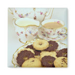 Delicious Tea and biscuits with 'posh' china magnets