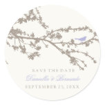 Delightful Tree Top Bird-Save The Date Sticker
