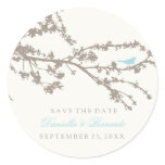 Delightful Tree Top Bird-Save The Date Sticker