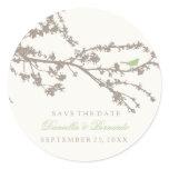 Delightful Tree Top Bird-Save The Date Sticker