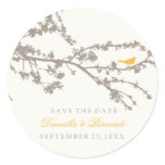 Delightful Tree Top Bird-Save The Date Sticker