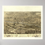 Delphi, IN Panoramic Map - 1868 posters