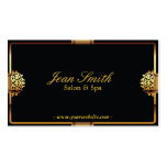 Deluxe Gold Frame Salon & Spa Business card