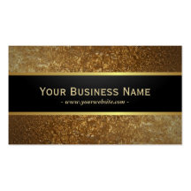 Deluxe Golden Glitter Dark Metallic Business Card