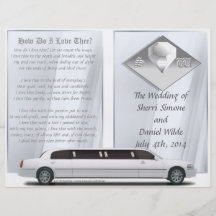 Deluxe Wedding Program (Bi-fold Design) Custom Flyer