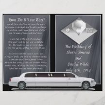 Deluxe Wedding Program (Bi-fold Design) Custom Flyer