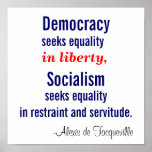 Democracy seeks equality in liberty posters