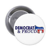 Democrat and Proud Pin