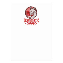 Democrat Donkey Mascot Boxing Business Card Template
