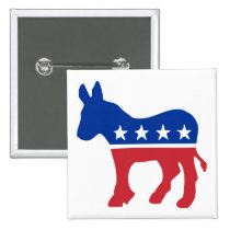 Democrat Donkey buttons