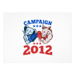 Democrat Donkey Republican Elephant Campaign 2012 Custom Invite