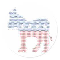 Democrat Donkey Round Stickers
