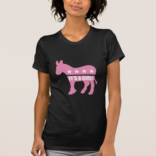 democrat it's a girl ladies t-shirt