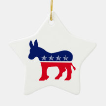 Democratic Donkey Christmas Ornament