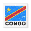 Democratic Republic of Congo Vintage Flag magnets