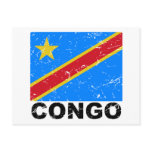 Democratic Republic of Congo Vintage Flag postcards