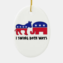 Democratic Republican Swing Voter (2) Christmas Tree Ornament