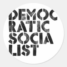 Democratic Socialist Round Sticker