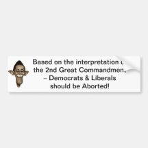 Democrats - 2nd Great Commandment Bumper Stickers