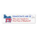 DEMOCRATS ARE SEXY w/donkey bumper stickers