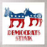 Democrats Stink Faded.png Posters