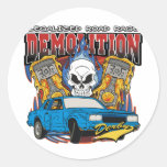 Demolition Derby Round Sticker