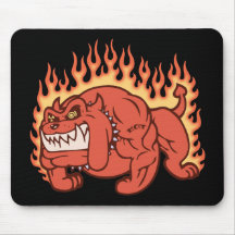 Demon Dog -Flames Mouse Pad