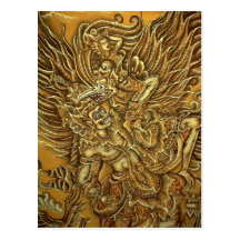 Demon, Garuda Bird and Prince Rama Postcard