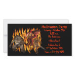 Demon Goblin Ogre Halloween Party Invite photo cards
