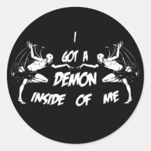 Demon Inside II Round Sticker