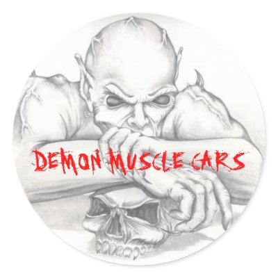 DEMON STICKER, DEMON MUSCLE CARS by montecarlomp615