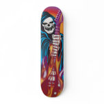 Demon with Flaming Guitar Skate Board Decks